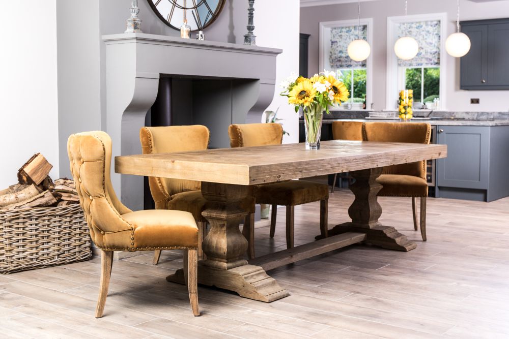 large double pedestal dining table